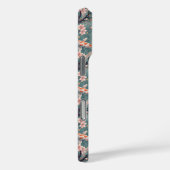 Japanischer Sakura-Koi-Fischdruck monogrammiert Case-Mate iPhone Hülle (Rückseite / Rechts)