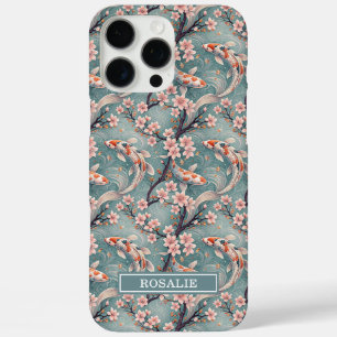 Japanischer Sakura-Koi-Fischdruck monogrammiert iPhone 16 Pro Max Hülle