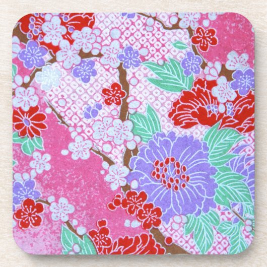 Japanischer Sakura Pattern Cork Untersetzer (Vorderseite)