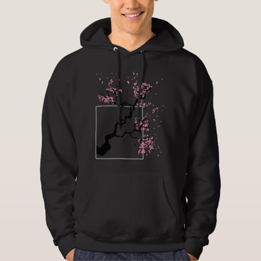 Japanischer Sakura Tree Cherry Blossom Tree Kawaie Hoodie (Vorderseite)