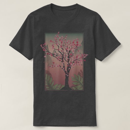 Japanischer Sakura Tree Japan Rosa Blume Blumenkoh T-Shirt (Design vorne)