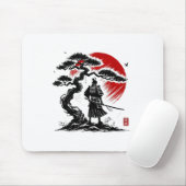 Japanischer Samurai Aikido Baum des Lebens Frieden Mousepad (Mit Mouse)