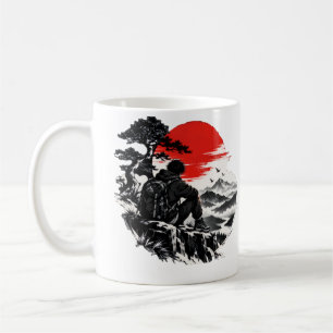 Japanischer Samurai Aufgehende Sonne Kaffeetasse