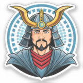 Japanischer Samurai Aufkleber (Vorderseite)