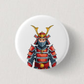 Japanischer Samurai Button (Vorderseite)
