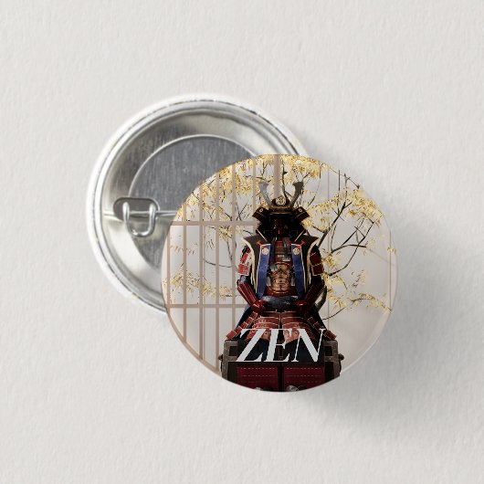 japanischer Samurai Button (Vorne & Hinten)
