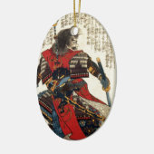 Japanischer Samurai-coole orientalische klassische Keramikornament (Links)