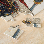Japanischer Samurai-coole orientalische klassische Puzzle (Seite)