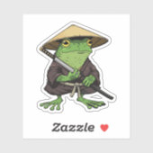 Japanischer Samurai-Frosch Aufkleber (Blatt)