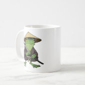 Japanischer Samurai-Frosch Kaffeetasse (Vorderseite Links)