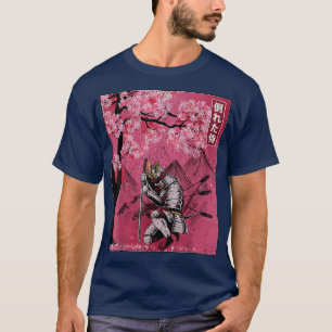 Japanischer Samurai gefallener Krieger Kirschblüte T-Shirt