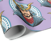Japanischer Samurai Geschenkpapier (Rolleneckpunkt)