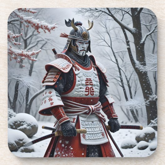 Japanischer Samurai-Getränkuntersetzer Getränkeuntersetzer (Vorderseite)