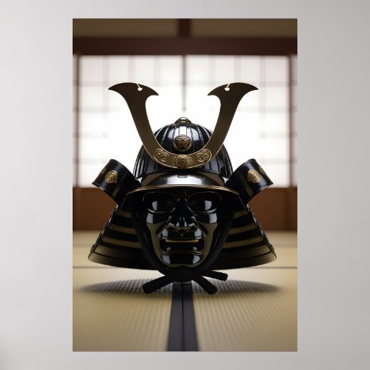 Japanischer Samurai-Helm Poster (Vorne)