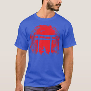 Japanischer Samurai-Kämpfer Silhouette Krieger Jap T-Shirt