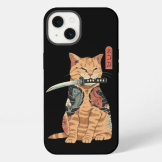 Japanischer Samurai-Katze iPhone 13 Hüllen Hülle