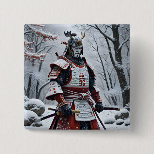 Japanischer Samurai-Knopf Button