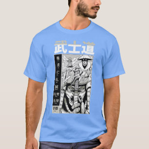 Japanischer Samurai-Krieger Anime und Manga T-Shirt