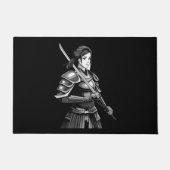 Japanischer Samurai-Krieger - Frau Fußmatte (Vorderseite)