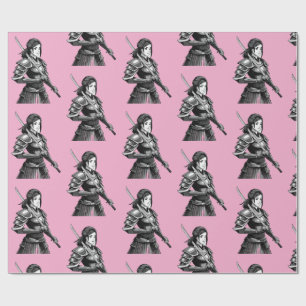 Japanischer Samurai-Krieger - Frau Geschenkpapier