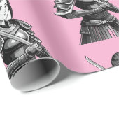 Japanischer Samurai-Krieger - Frau Geschenkpapier (Rolleneckpunkt)