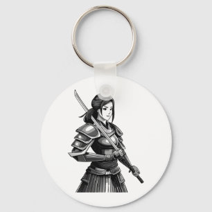 Japanischer Samurai-Krieger - Frau Schlüsselanhänger