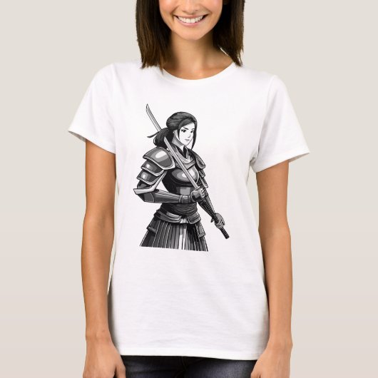 Japanischer Samurai-Krieger - Frau T-Shirt (Vorderseite)