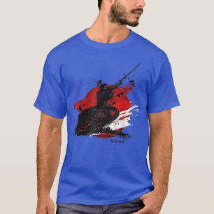 Japanischer Samurai-Krieger Katana-Angriff T-Shirt