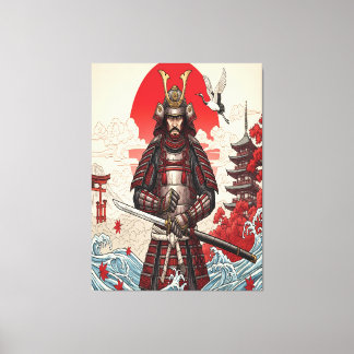 Japanischer Samurai-Krieger Leinwanddruck