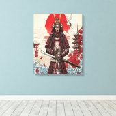Japanischer Samurai-Krieger Leinwanddruck (Insitu (Holzboden))