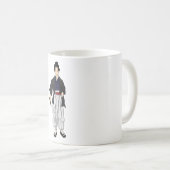 Japanischer Samurai-Krieger mit Katana Klinge Kaffeetasse (VorderseiteRechts)