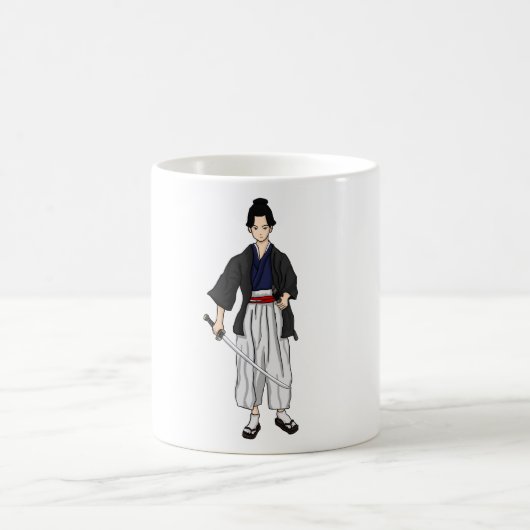 Japanischer Samurai-Krieger mit Katana Klinge Kaffeetasse (Mittel)