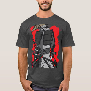 Japanischer Samurai Krieger mit Schwert und Bushid T-Shirt