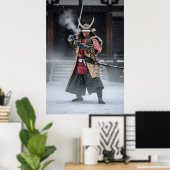 Japanischer Samurai-Krieger Poster (Heimbüro)