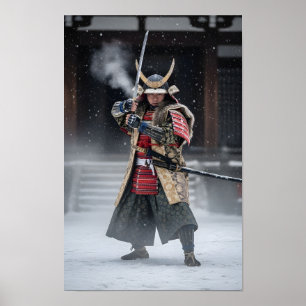 Japanischer Samurai-Krieger Poster