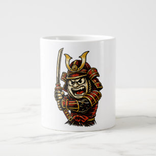 Japanischer Samurai-Krieger Rote Rüstung Cartoon-K Jumbo-Tasse