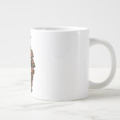Japanischer Samurai-Krieger Rote Rüstung Cartoon-K Jumbo-Tasse (Rechts)