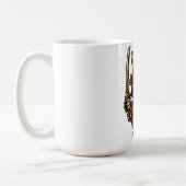 Japanischer Samurai-Krieger Rote Rüstung Cartoon-K Kaffeetasse (Links)