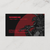 japanischer Samurai-Krieger Visitenkarte (Rückseite)