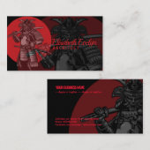 japanischer Samurai-Krieger Visitenkarte (Vorne/Hinten)