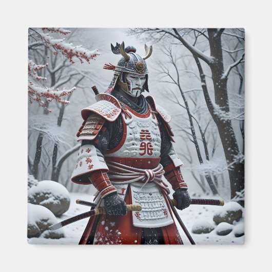 Japanischer Samurai-Magnet Magnet (Vorne)