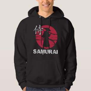 Japanischer Samurai mit Hut Bushido Rising Sun Vin Hoodie