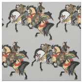 Japanischer Samurai-Pferdestoff Stoff (Muster)