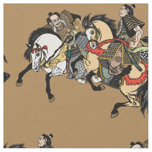 Japanischer Samurai-Pferdestoff Stoff