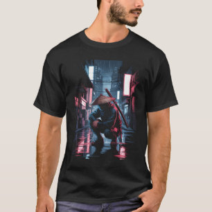 Japanischer Samurai-Ronin-Hut Ukiyo-E-Kunst Japan T-Shirt