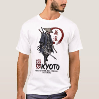 Japanischer Samurai-Ronin-Krieger Kyoto Bushido-Ku T-Shirt