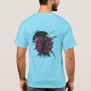 Japanischer Samurai-Rotmond-Shirt für Männer T-Shirt