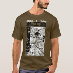 Japanischer Samurai-Schwertkämpfer Bushido Katana  T-Shirt