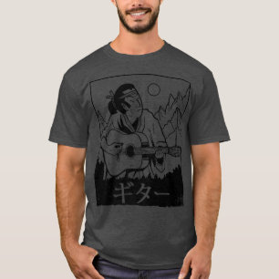Japanischer Samurai spielt Gitarre Bushido-Code Kr T-Shirt