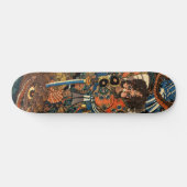 Japanischer Samurai tötet einen riesigen Python Skateboard (Horizontal)